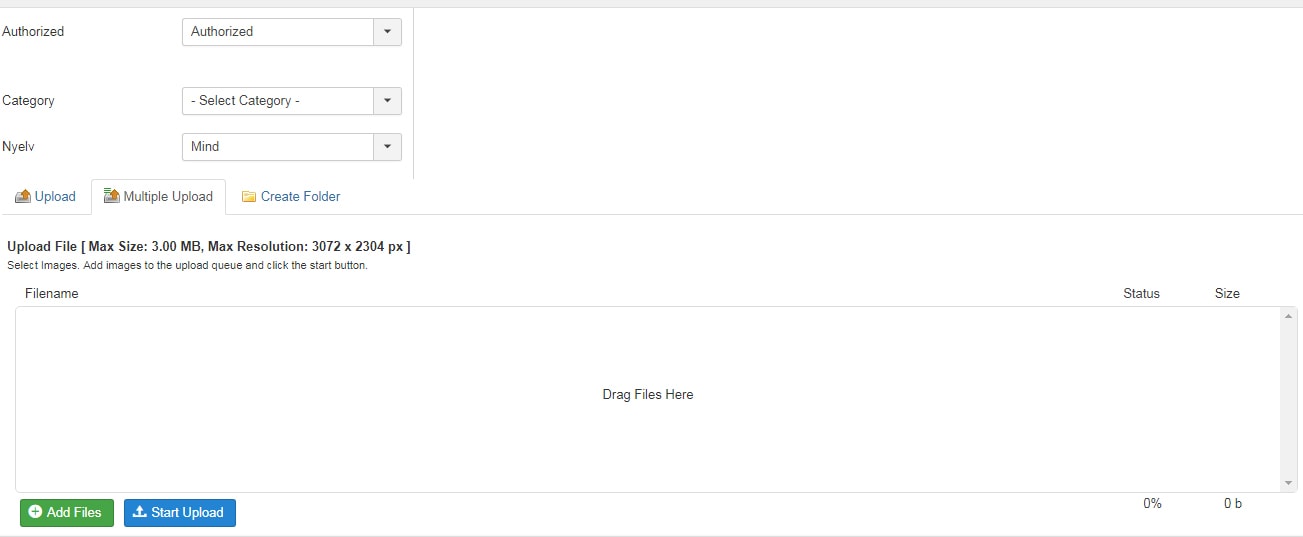 Multiple upload